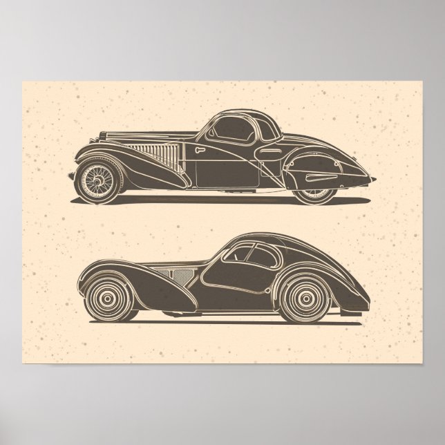 Arte de Coche Retro (Frente)