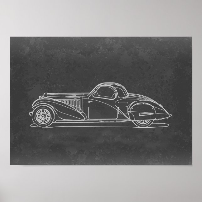 Arte de Coche Retro (Frente)