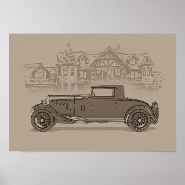 Arte de Coche Retro (Frente)