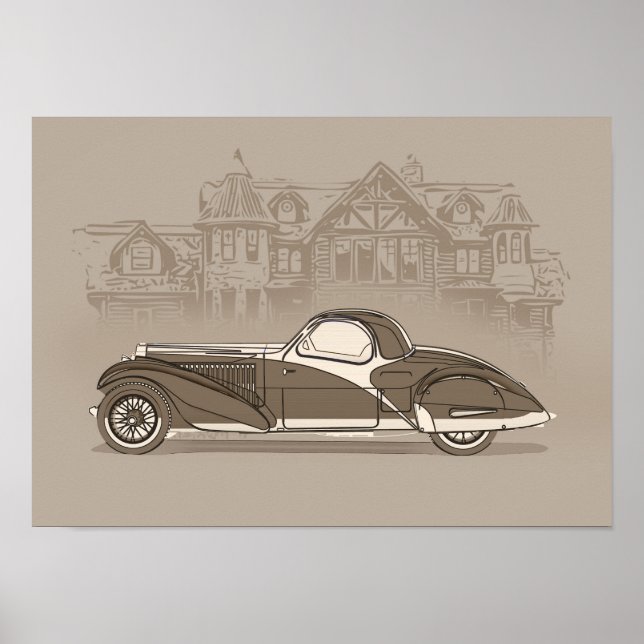 Arte de Coche Retro (Frente)