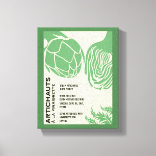 Arte de cocina de alcachofa Decoración del hogar