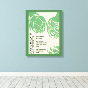 Arte de cocina de alcachofa Decoración del hogar