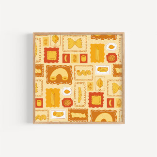 Arte de cocina de fideos de pasta dibujados a mano