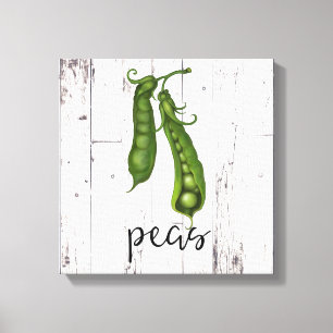 Arte de cocina rústica de granja guisantes verdes 