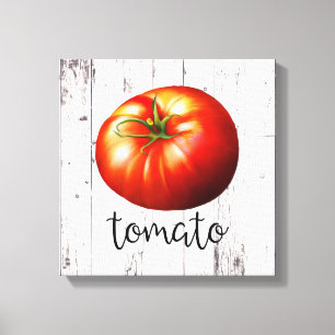 Arte de cocina rústica de granja TOMATE Madera Bla