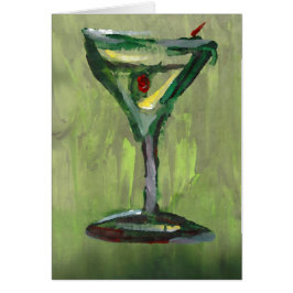 arte de coctelería abstracta martini verde