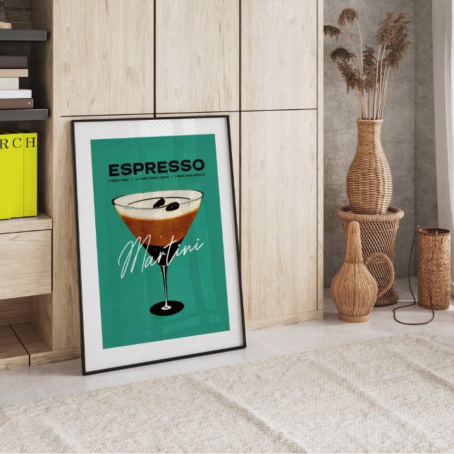 Arte de cócteles Espresso Martini de los años 40 (Subido por el creador)