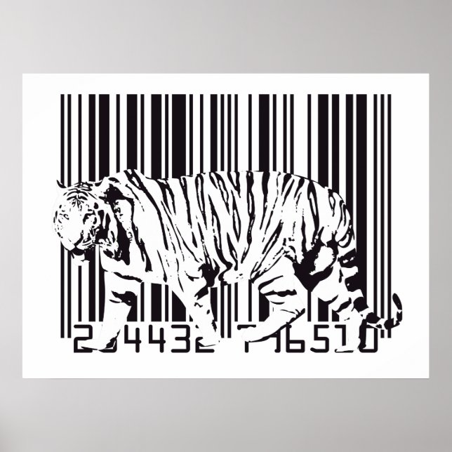 Arte de código de barras de tigre (Frente)