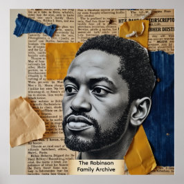 Arte de Collage Centenario de la Historia Negra Pe