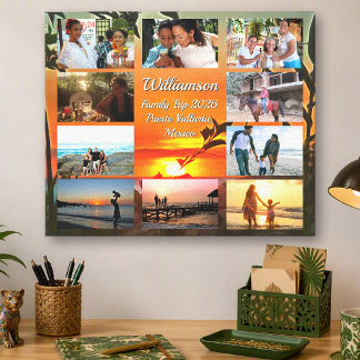 Arte de Collage de Fotos de Vacaciones en Puerto V