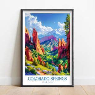 Arte de Colorado Springs - Impresión de Pikes Peak