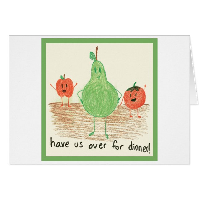 Arte de comida infantil, verde (Anverso (Horizontal))