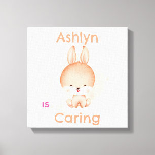 Arte de conejo personalizado para niños   Decoraci