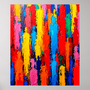 Arte de conexión humana diversa y colorida