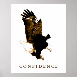 Arte de confianza motivacional de águila calva