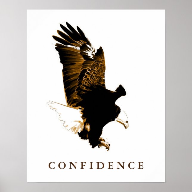 Arte de confianza motivacional de águila calva (Frente)
