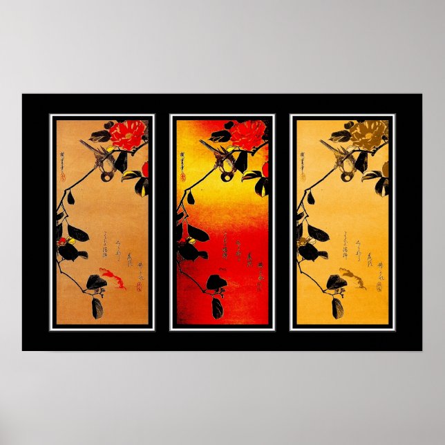 Arte de cosecha poster asiático Utagawa Hiroshige  (Frente)