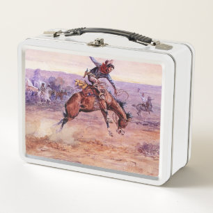 Arte de Cowboy "Bucking Bronco" por Charles Russel