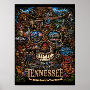 Arte de cráneo de Tennessee Estado de ánimo