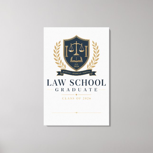 Arte de Cresta de Graduado en Derecho Personalizad (Anverso)