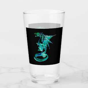 Arte de criatura de fantasía del dragón azul del m
