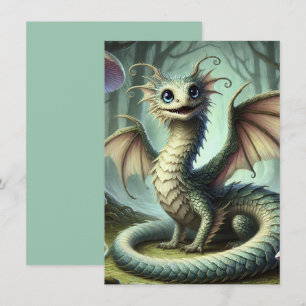 Arte de criatura de fantasía linda Dragon Jabberwo