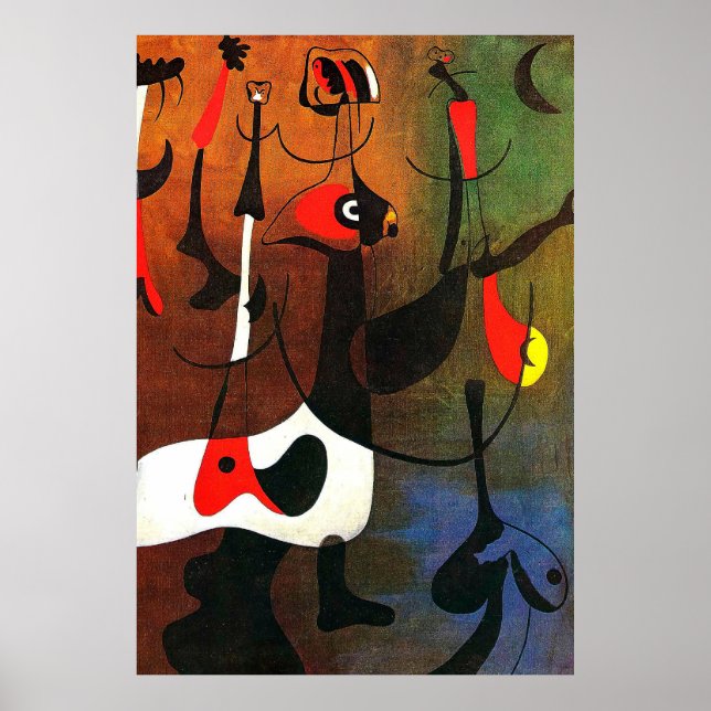 arte de cuadros de joan miro, arte abstracto (Frente)