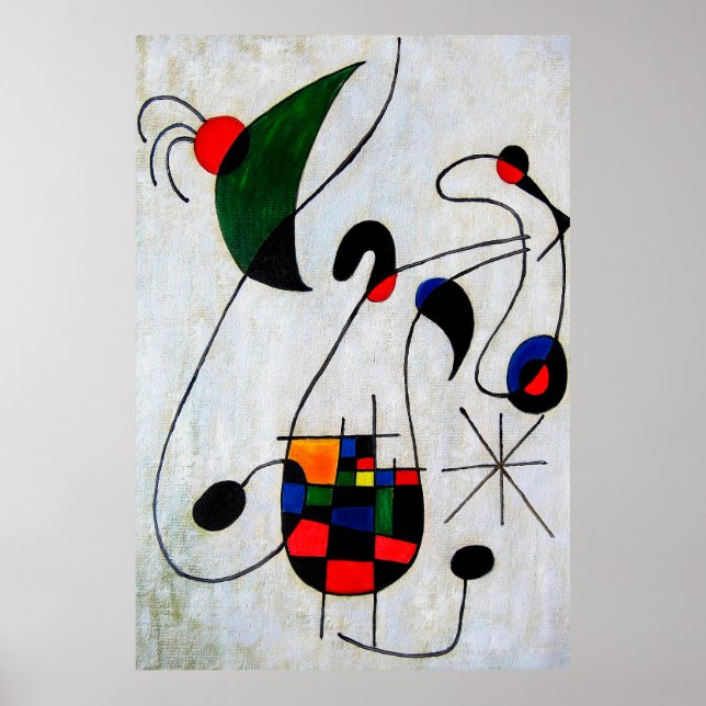 arte de cuadros de joan miro, arte abstracto (Frente)