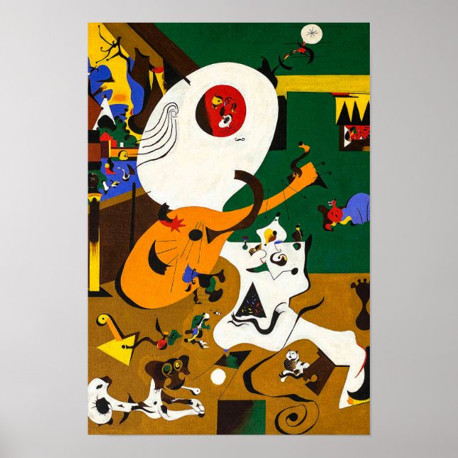 arte de cuadros de joan miro, arte abstracto (Frente)