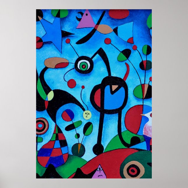 arte de cuadros de joan miro, arte abstracto (Frente)
