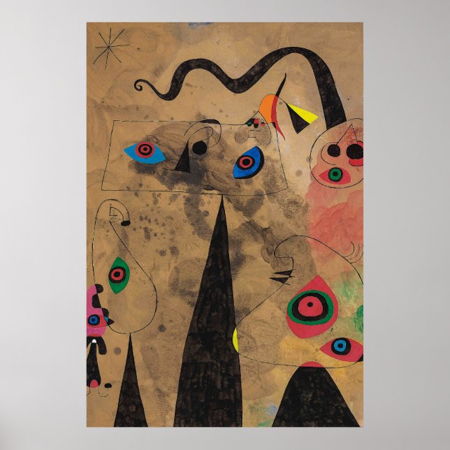 arte de cuadros de joan miro, arte abstracto (Frente)