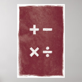 Arte de cuatro operaciones - Posters de matemática