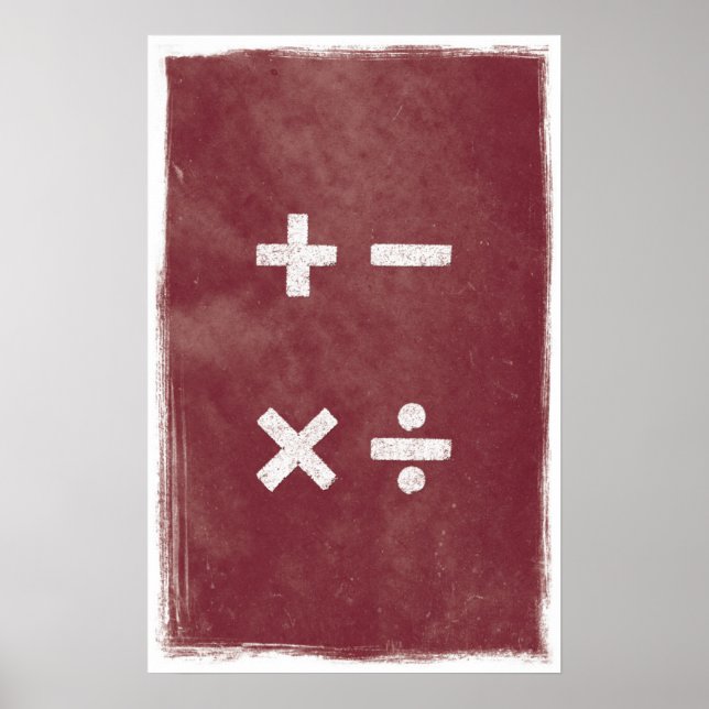 Arte de cuatro operaciones - Posters de matemática (Frente)