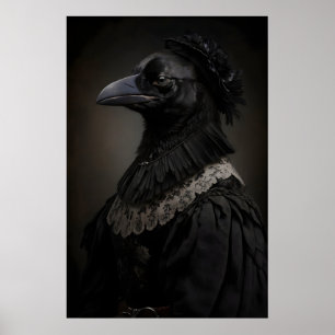 Arte de cuervo gótico Impresión Arte victoriano de