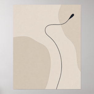 Arte de curva de línea minimalista