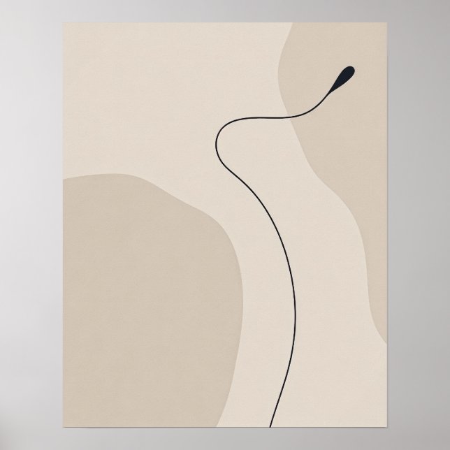 Arte de curva de línea minimalista (Frente)