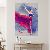 Arte de danza, bailarín, ballet, rojo, negro