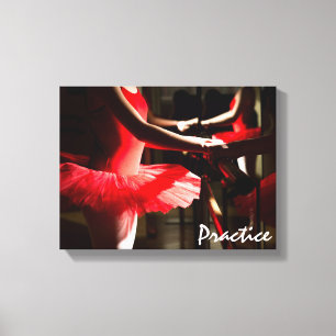 Arte de danza, ballet, práctica, rojo, negro