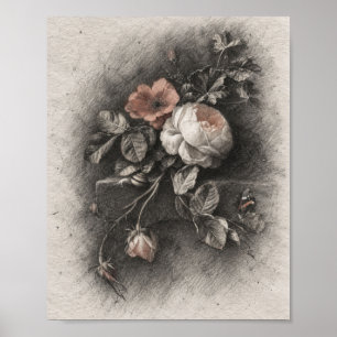 Arte de decoración para el hogar con herbario gráf