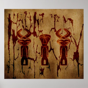 Arte de dibujo antiguo tribal africano abstracto