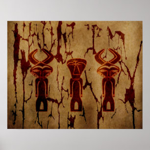 Arte de dibujo antiguo tribal africano abstracto