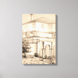 Arte de dibujo de arquitectura de la casa tradicio