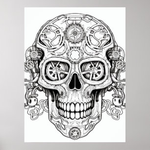 Arte de dibujo de cráneo de azúcar para niños + ad