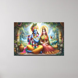 Arte de dioses luminosos: Krishna Radha, pareja di