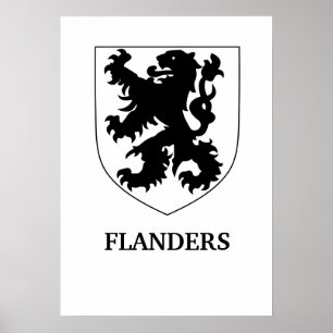 Arte de diseño gráfico del león de Flandes