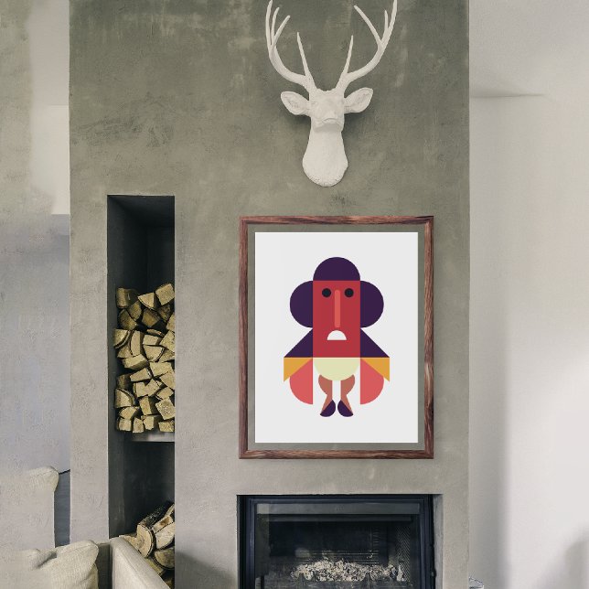 Arte de disfraces romano (art print hanging modern fireplace)