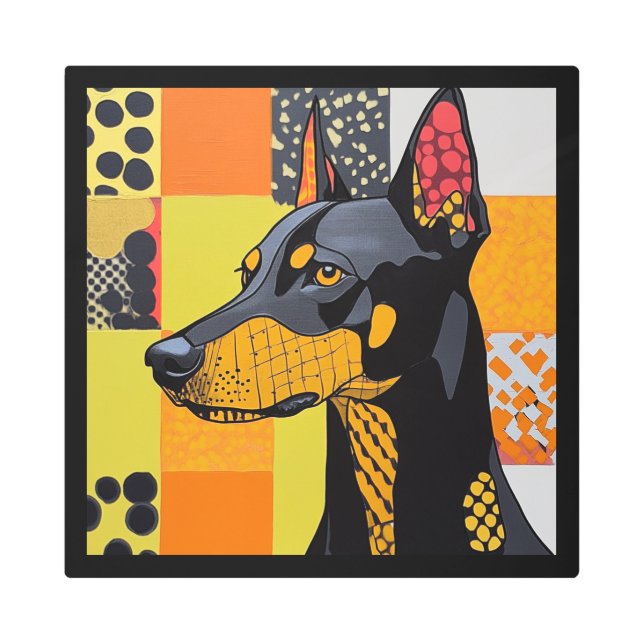Arte de Doberman Pinscher en negrita (Anverso)