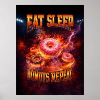 Arte de Donut de Neón Flamígero