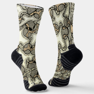 Arte de Doodle calcetines blancos y morados