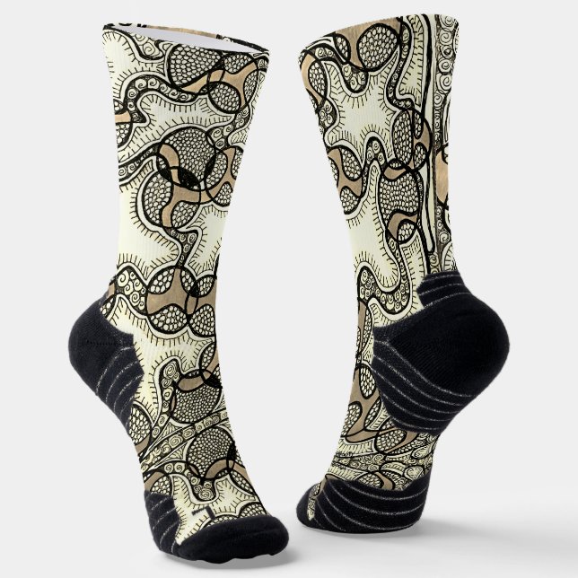 Arte de Doodle calcetines blancos y morados (Angular)